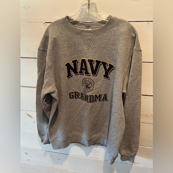 Soffe Tops - Soffe Gray US Navy Grandma Sweatshirt, size XL, crewneck, EUC, military, casual